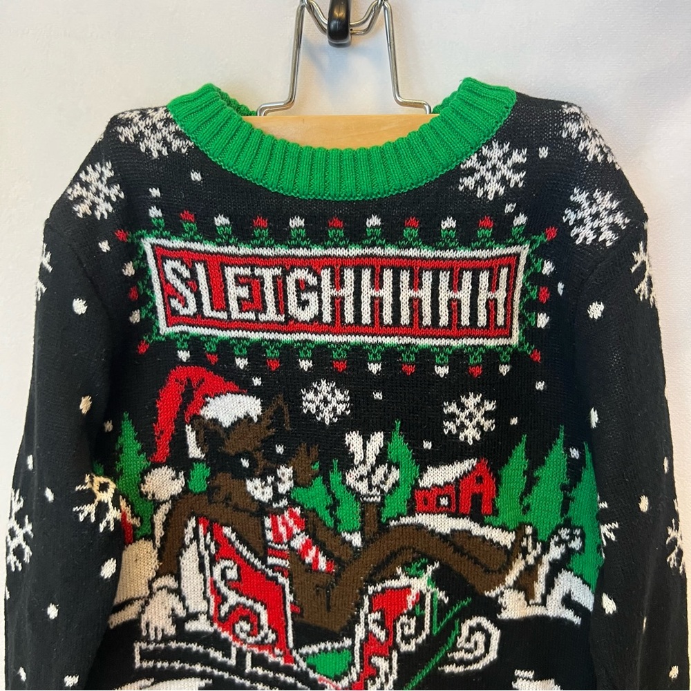 Well Worn Girls / Boys Holiday Christmas Crew Neck Pull Over Ugly Sweater - Picture 3 of 10